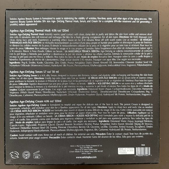 Sericin Beauty Thermal System Mask -  Ageless Age - Defying Serum - Picture 2 of 3